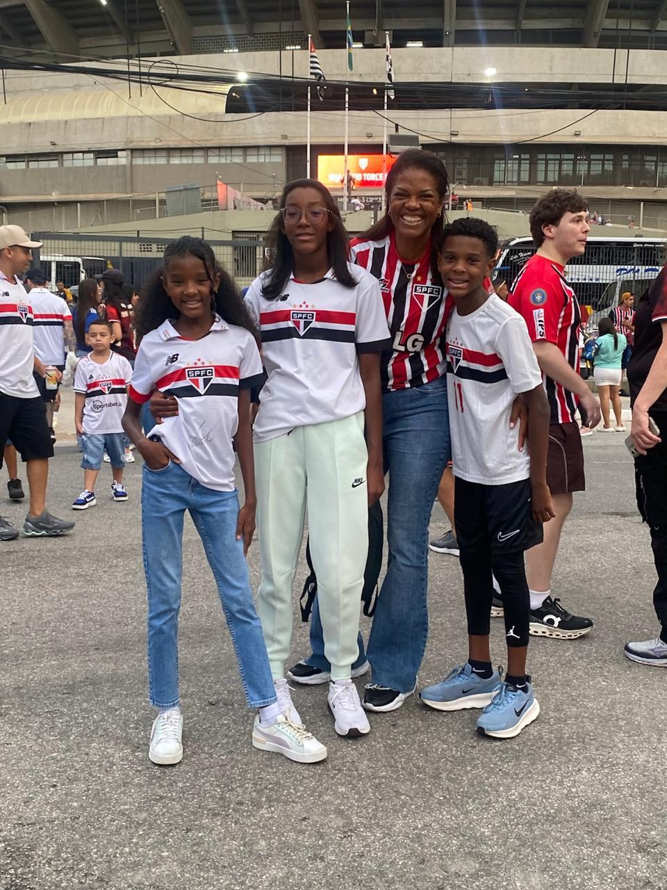 César e família, torcedores do São Paulo FC